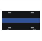 Thin Blue Line Police License Plate Tag 6" x 12"