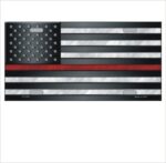 Thin Red Line Firefighter License Plate Tag 6" x 12"