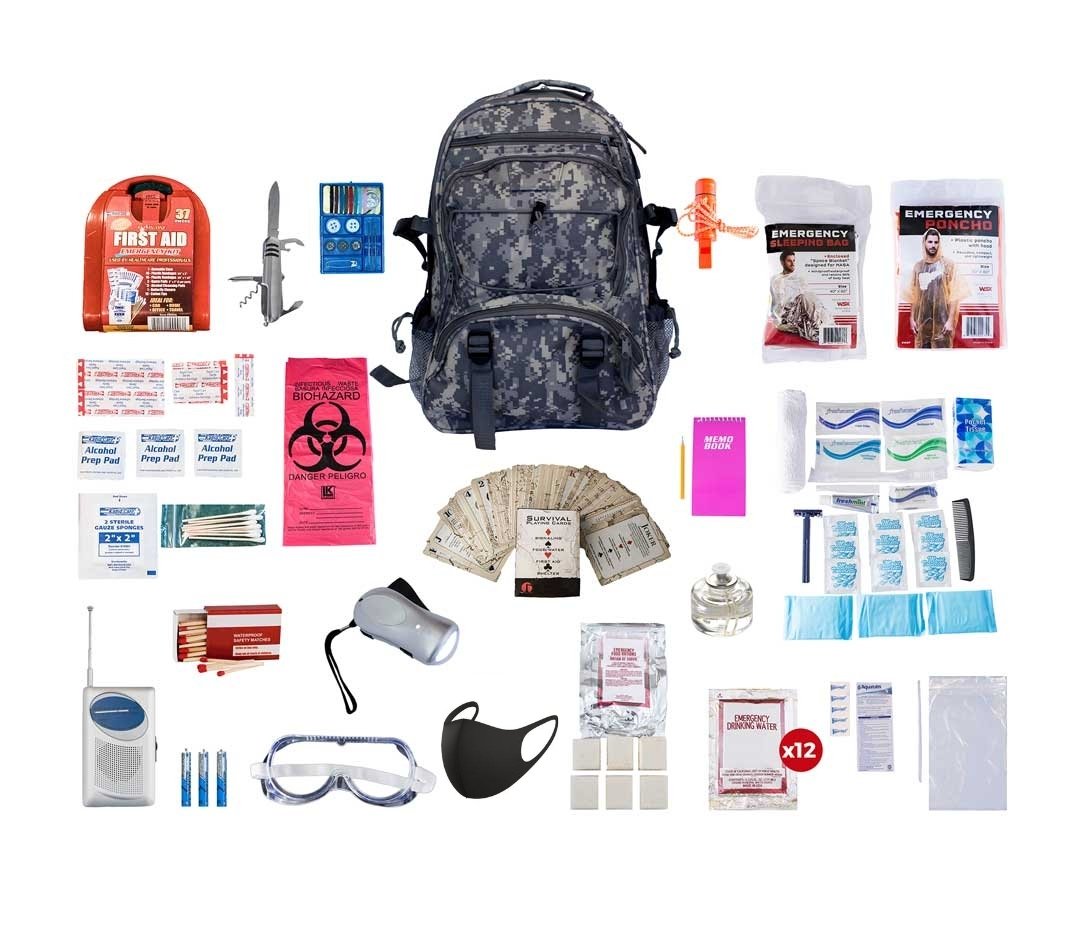 1 Person Deluxe Survival Kit (72+ Hours, 3 Day Prepping Kit) - 911 Shopper