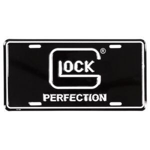 Glock AS00042 Perfection Vanity License Plate Black & White 12" x 6"